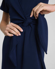 SPANX AirEssentials® Collared Tie-Waist Midi Dress | Timeless Navy