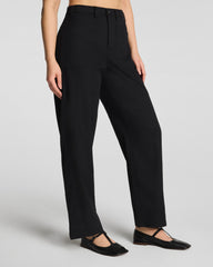 SPANXsupersmooth® Stretch Twill Utility Barrel Leg Pant with Patch Pockets | Classic Black