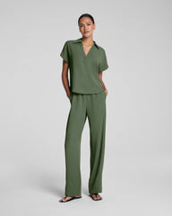 SPANX® CarryOn Collared Tee | Eucalyptus