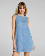 SPANX® Lightweight Denim Mini Tank Dress | Seaside Blue