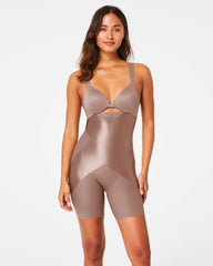 SPANXshape® Satin-X™ High-Waisted Mid-Thigh Short | Cafe Au Lait