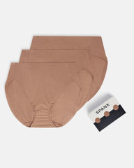 SPANXsmooth® Fit-To-You Supima® Cotton Brief 3-Pack | Cafe Au Lait