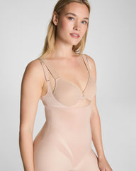 SPANXsupersculpt® Transform Open-Bust Mid-Thigh Bodysuit | Champagne Beige