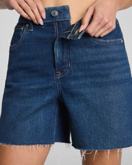 SPANXshape® Authentic 360 Raw Hem Jean Short, 5" | Adriatic Blue