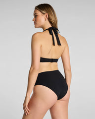 SPANXshape® Swim Halter Bikini Top | Very Black