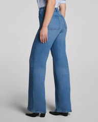 SPANXshape® Authentic 360 Mid-Rise Easy Flare Jeans with Patch Pockets | Elysian