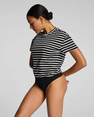 SPANX® Lightweight Cotton Crewneck Short Sleeve Bodysuit