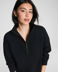SPANX AirEssentials® Brushed Half Zip Tunic | Very Black
