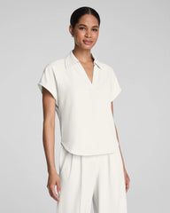 SPANX® CarryOn Collared Tee | Ivory