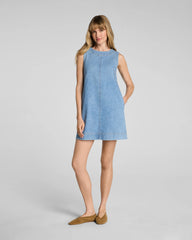 SPANX® Lightweight Denim Mini Tank Dress | Seaside Blue