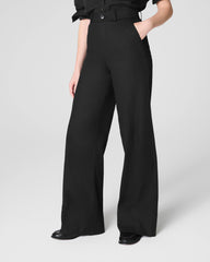 SPANXsupersmooth® Stretch Twill Wide Leg Pant | Classic Black