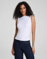 SPANXsmooth® Jersey High Neck Tank | Classic White