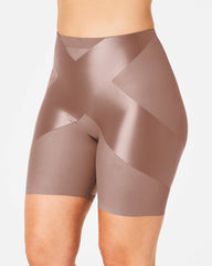 SPANXshape® Satin-X™ Mid-Thigh Short | Cafe Au Lait