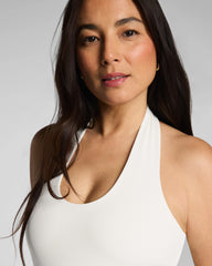 SPANX® Ribbed Knit Halter Tank | Ivory