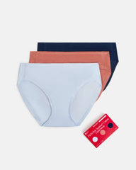 SPANXsmooth® Fit-To-You Supima® Cotton Bikini 3-Pack | Summit/Clay/Timeless Navy