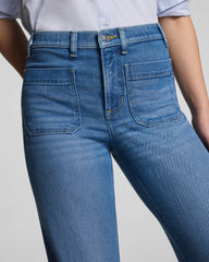 SPANXshape® Authentic 360 Mid-Rise Easy Flare Jeans with Patch Pockets | Elysian