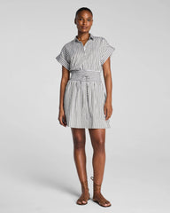 SPANX® Poplin Smocked Mini Shirt Dress