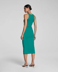 SPANXsmooth® Jersey High Neck Ruched Midi Dress | Jade
