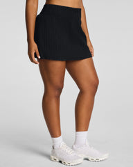 SPANXshape® BoostUp Glow Weave Skort, 14" | Very Black
