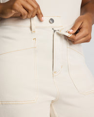 SPANXshape® Authentic 360 Utility Barrel Leg Jeans | Alabaster