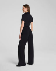 SPANX AirEssentials® Collared Tie-Waist Jumpsuit | Very Black