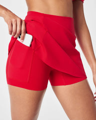 SPANXshape® BodyLine Skort with Mid-Tummy Compression, 15" | SPANX® Red
