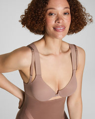 SPANXsupersculpt® Transform Open-Bust Mid-Thigh Bodysuit | Cafe Au Lait