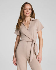 SPANX AirEssentials® Collared Tie-Waist Jumpsuit | Dune