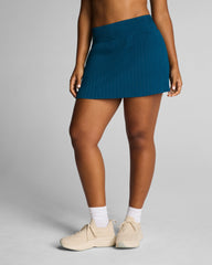SPANXshape® BoostUp Glow Weave Skort, 14" | Deep Cove