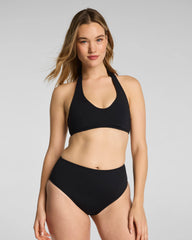 SPANXshape® Swim Halter Bikini Top | Very Black