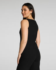 SPANX® WellSuited Tailored Button-Down Vest | Classic Black