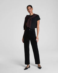 SPANXshape® Authentic 360 Corduroy 90s Straight Leg | Classic Black