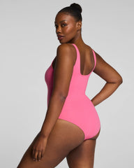 SPANXsculpt® Swim Square Neck One Piece | Hibiscus