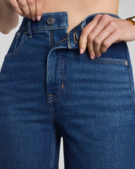SPANXshape® Authentic 360 Raw Hem Kick Flare Jeans | Adriatic Blue