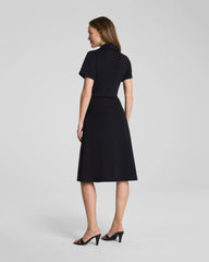 SPANX AirEssentials® Collared Tie-Waist Midi Dress | Very Black