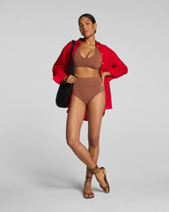 SPANXshape® Swim Halter Bikini Top | Caraway