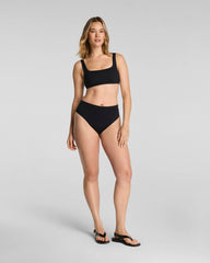 SPANXshape® Swim Hi-Rise Cheeky Bikini Bottom | Very Black