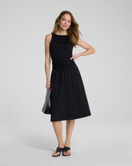 SPANX® Poplin Smocked A-Line Midi Skirt