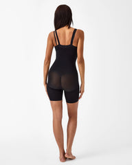SPANXsculpt® Seamless Power Open-Bust Mid-Thigh Bodysuit | Very Black