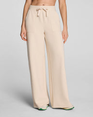 SPANX AirEssentials® French Rib Wide Leg Pant | Toasted Coconut