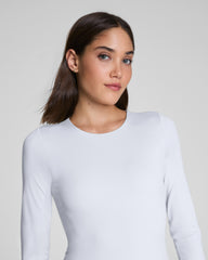 SPANXsmooth® Jersey Crewneck Long Sleeve Top | Classic White