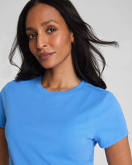 karla welch for SPANX® Cropped 70s Tee | French Blue