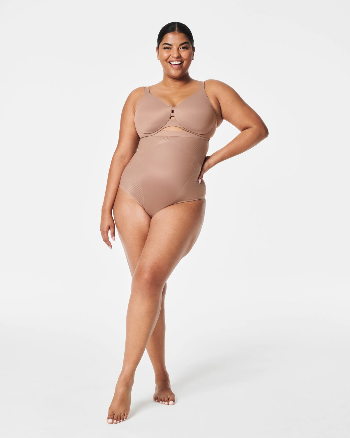 SPANXshape® Invisible High-Waisted Thong | Cafe Au Lait
