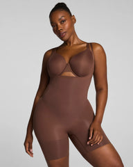 SPANXsculpt® GoFigure Open-Bust Mid-Thigh Bodysuit | Ganache