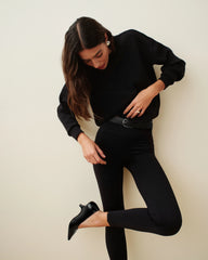 SPANXshape® Ribbed Knit Legging | Classic Black