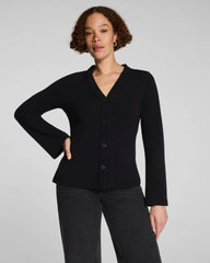 SPANX AirEssentials® French Rib Cardigan | Very Black
