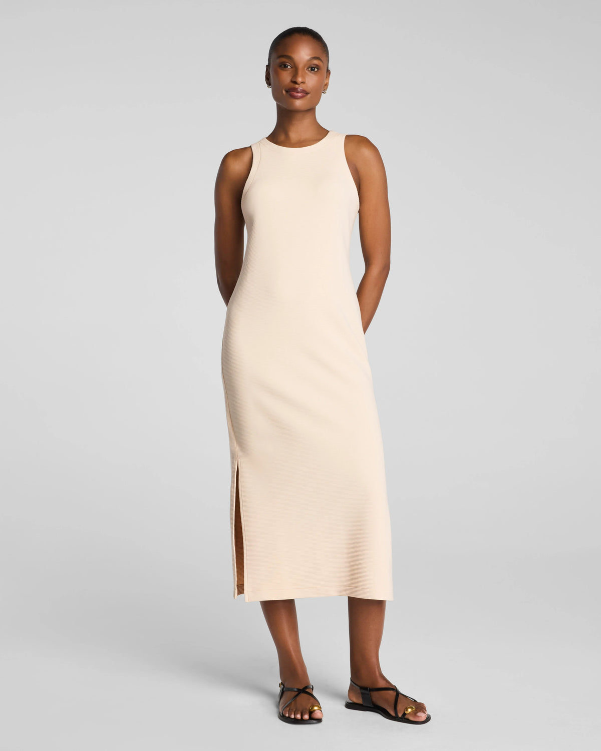 SPANX AirEssentials® French Rib Maxi Tank Dress | Toasted Coconut