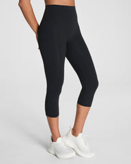 SPANXshape® BodyLine Cropped Leggings with Mid-Tummy Compression, 19" | Very Black