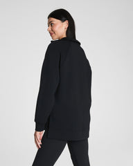 SPANX AirEssentials® Brushed Half Zip Tunic | Very Black