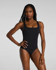SPANXsculpt® Swim Square Neck One Piece | Very Black